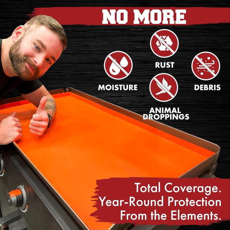 Kitchen perfection 17" Premium Silicone Griddle Cover Mat for Blackstone Griddle 17 Inch - Hermetic Protection from Rust & Debris All Year, Fits All Blackstone 17 Inch Models - Food Grade Silicone - Image 2